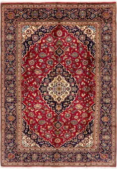 قرمز 8 'x 11' 7 فرش ایرانی کاشان