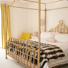 تخت خواب سایبان طلا - الکتریک - اتاق خواب - جسی دی میلر