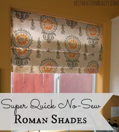 DIY No Sew Roman Shades (روش سریع و آسان)
