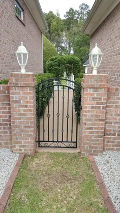 دروازه ورودی بزرگ فلزی - سبک آنتیک سفارشی 36 "w x 60" t Donovan فرفورژه دروازه - ورودی باغ و حیاط
