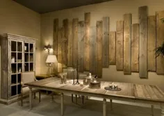 هنر دیواری هوشمندانه ساخته شده با پالت چوبی