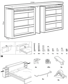 FreelyWheely: تابلوی سر Ikea Malm با انبار و قفسه های شیشه ای مخفی و مخفی