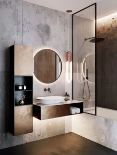 26 آینه گرد خیره کننده برای روشن شدن فضای حمام شما ~ GODIYGO.COM