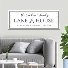 تابلو سفارشی دریاچه خانه تابلو تزئینی دریاچه خانه |  اتسی