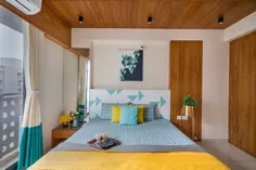 داخلی آپارتمان موندریان با طراحی های رنگارنگ هندسی |  خانه خود را بپوشانید