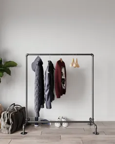 قفسه لباس قفسه ایستاده رایگان قفسه لباس خرده فروشی نمایش قفسه لباس صنعتی لوله ذخیره سازی دست ساز