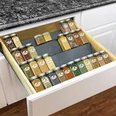 Lynk Professional Expandable 4 لایه Heavy Gauge Steel Drawer Spice Rack Tray Organizer