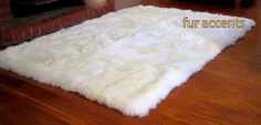 جدید فرش Faux Fur Fine Shaggy Bright White area فرش |  اتسی