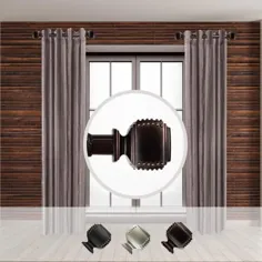 Hart & Harlow 1-in Armour 2-Pack 12 in to 20-in Bronze Steel Side Curtain Rod Lowes.com