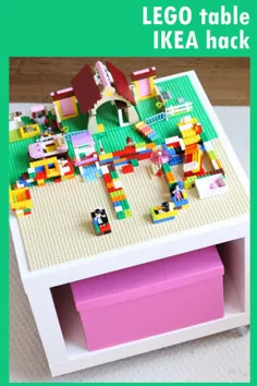 این هک آسان LEGO table IKEA یک جدول بازی و فضای ذخیره سازی همه در یک است.