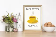 چاپ قهوه یکپارچه سازی پوستر قهوه پوستر قهوه نشانه دیوار |  اتسی