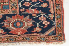فرش فرش ایرانی عتیقه پوشیده معتبر ، حدود سال 1900