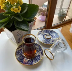 چای عربی 12 عددی Glazze Mirage Blue Crystal Luxury Tea |  اتسی