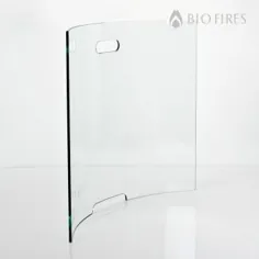 صفحه شومینه شیشه ای منحنی