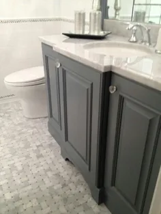 کابینت های بالای توالت - انتقالی - حمام - طرح هدر گرت