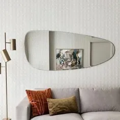 آینه موزاییکی گرد / دکور آینه بزرگ دیواری / ساخته شده به سفارش |  اتسی