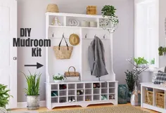 کیت DIY Mudroom Easy - به نظر می رسد مانند یک ساخته شده داخلی است