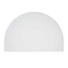 انبار شیشه ای 48 اینچ W x 32 اینچ. آینه توالت حمام قوسی با قاب سفید-MF-ARC-32X48-W - انبار خانه