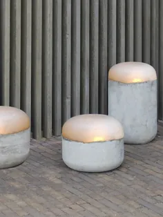 لامپ های بتونی در فضای باز |  Renate Vos