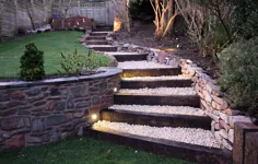 23 ایده پله خلاق باغ برای سبک دادن به منظره دامنه تپه شما