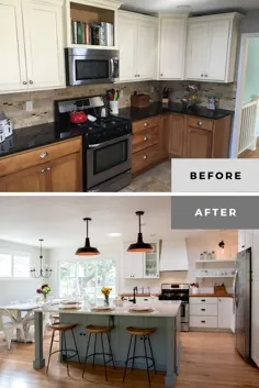 20+ بازسازی عالی آشپزخانه قبل و بعد از ایده ها در سال 2021