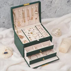 جعبه ذخیره سازی بزرگ طلا و جواهر بزرگ Case Case Jewelry Case با |  اتسی
