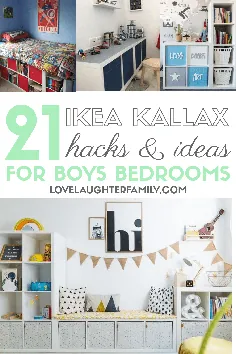 ایده ها و هک های شیک Ikea Kallax برای اتاق خواب پسران - خانواده خنده عشق