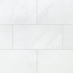کاشی Ivy Hill Kepto White 4 اینچ x 0.39 اینچ. از نوع سنگ مرمر مات و کف کاشی و کاشی نمونه