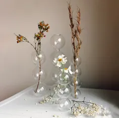گلدان حبابی میز توپی شیشه ای رنگی Nordic INS ساده |  اتسی