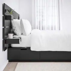 IKEA - NORDLI تختخواب با سر و ذخیره سازی ، انتراسیت