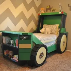 Tractor Bed PLANS قالب pdf اندازه دوقلو برای یک اتاق خواب بچه |  اتسی