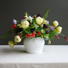 گلدان گلدان شیشه شیر Hobnail انگلیسی وست مورلند |  اتسی