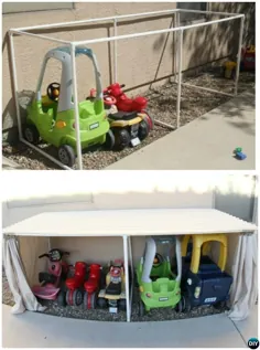 DIY PVC-Pipe-Parkgarage -20 PVC-Pipe DIY-Projekte für Kinder - Eine Variation - ایده های چوبی