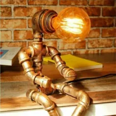 لوله صنعتی چراغ میز میز ربات میز کار چراغ خانه Steampunk چراغ های خانه یکپارچه |  eBay