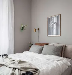 اتاق خواب خاکستری با جزئیات گرم - طراحی کوکو لاپین
