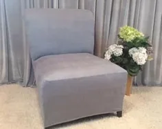 روکش صندلی جیر سفید Slipcover برای دمپایی صندلی بدون بازو |  اتسی
