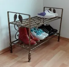 Vintage Shoe Rack Shoes Storage Solution Shoe Stand Shoe Holder Shoe Organizer کفش 2 طبقه راهرو ورودی خانه