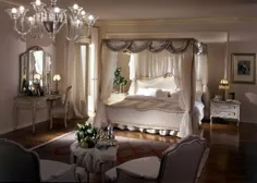 اتاق خواب به سبک کلاسیک با سایبان تخت خواب افسانه