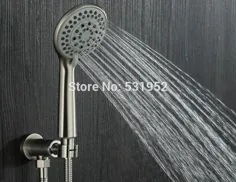 7.87US $ 7٪ تخفیف | 2016 Muti function High Quailty Handheld Shower Head Bathher Bathing Replace Part Brushed Nickel SPA دوش | دوش دستی | آبگرم دوش سر دوش دستی - AliExpress