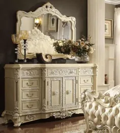 مبلمان اتاق خواب عتیقه سلطنتی اروپایی چوب جامد 5PCS ، مجموعه اتاق خواب کلاسیک در m.alibaba.com