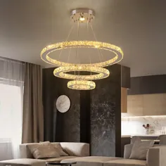 چراغ های لوستری LED K9 Crystal Led Lighting Home سقف کروم لوستر برای اتاق نشیمن