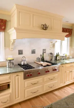 عکس آشپزخانه - سنتی - کابینت آشپزخانه دو رنگ (آشپزخانه شماره 128)