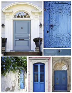 الهام از رنگ خارجی: درب آبی رنگ نقاشی شده Regal & Brilliant