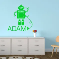 Robot Wall Sticker ربات شخصی با برچسب دیواری سیم |  اتسی