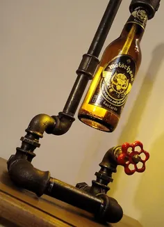 لامپ ادیسون - لامپ لوله کشی - چراغ بخار پانک - لامپ Mod - لامپ Steampunk - لامپ بطری نوشیدنی