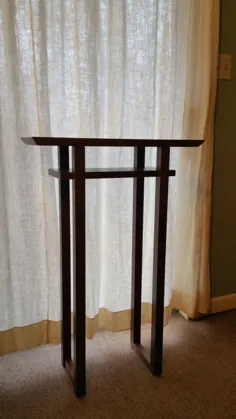 میز ورودی باریک مدرن چوبی Live Edge Tall Table برای |  اتسی