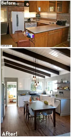 قبل و بعد: 25+ با توجه به هزینه های مناسب آشپزخانه