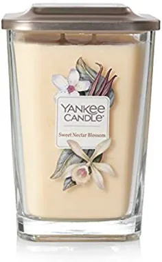 شمع معطر Yankee Candle Elevation with Platform Cover Sweet Nectar Blossom ، بزرگ 2 فتیله ای ، 80 ساعت زمان سوختن