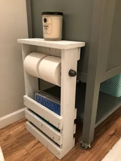 مجله حمام سفید مضطرب و نگهدارنده کاغذ توالت ، سازمان دهنده حمام قفسه ایستاده آزاد ، دارنده قرص روستیک مدرن با لوله