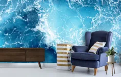 Blue Water Wall Mural Removable 3M Controltac Vinyl Wall |  اتسی